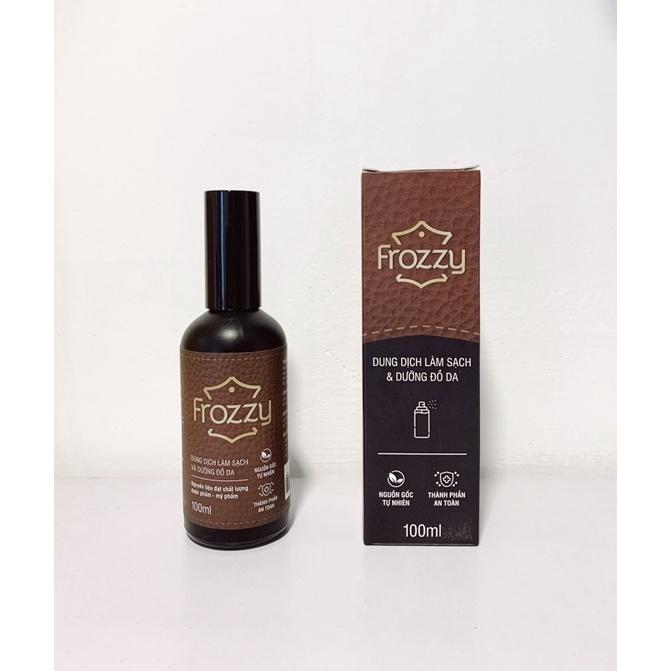 FROZZY-Dung dịch làm sạch và dưỡng đồ da cao cấp 100ML- Tặng kèm khăn mềm