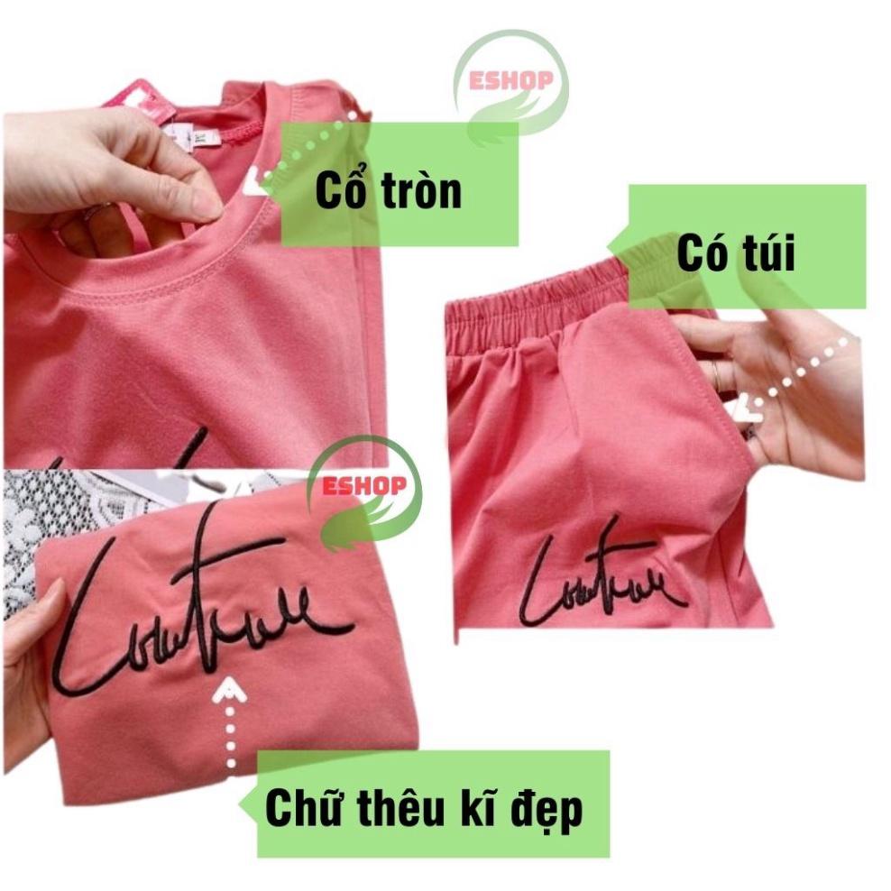 Đồ bộ nữ đồ bộ mặc nhà ngủ đẹp dễ thương trung niên bigsize quần lửng ngố thể thao mùa hè ESHOP AD02