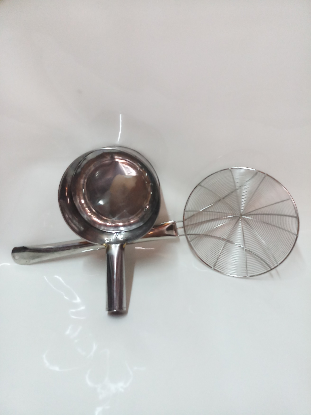 VỢT VÒNG CÁN INOX VỚT XƯƠNG,RAU CỦ VỚT ĐỒ CHIÊN,TẶNG KÈM CA INOX CAO CẤP.