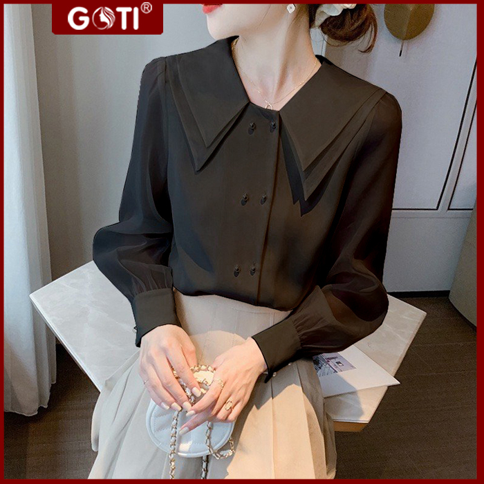 THỜI TRANG ÁO CÔNG SỞ NỮ - ÁO SƠ MI TRẮNG BASIC RỘNG KIỂU ÁO SƠ MI MẶC ĐI LÀM LỊCH SỰ 3A18 3A19