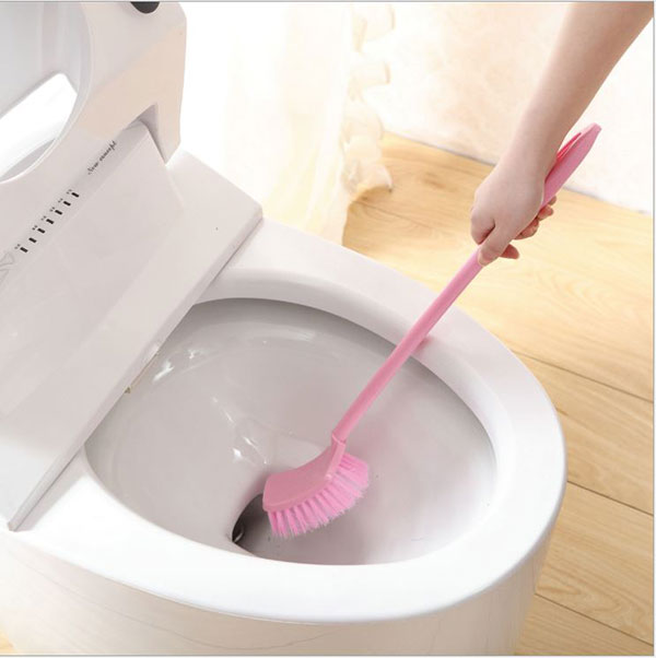 Combo 2 Bàn Chải Chà Toilet + 2 Miếng Dán Treo Tường Tiện Dụng.