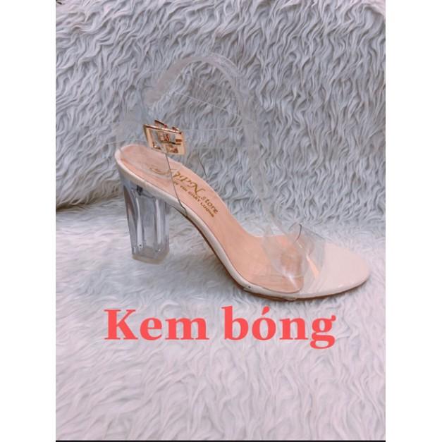 Freeship Giày Cao Gót 9p Quai Trong