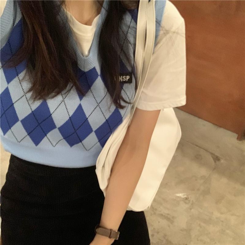 Hàng Sẵn_ Áo gile ngắn cổ điển phong cách retro Hadu shop