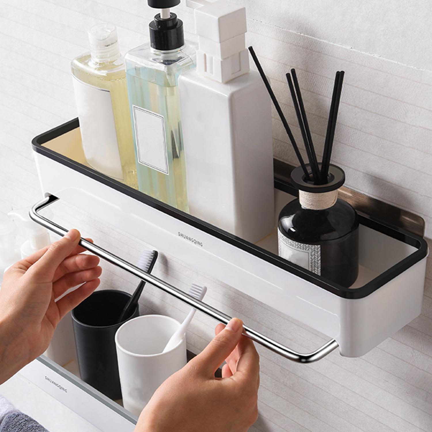 Kệ phòng tắm với thanh treo khăn