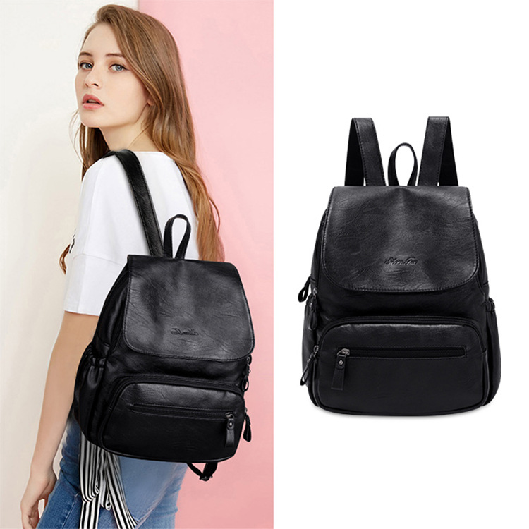 Balo Da Nữ Thời Trang Kiểu Dáng Nắp Khóa Nam Châm Đa Năng Kích Thước 30x24cm - BL02