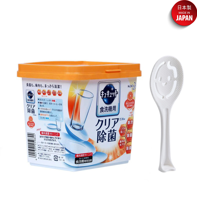 Bột rửa bát Kao chuyên dụng cho máy rửa 680g, tặng kèm muôi xới cơm 20cm - nội địa Nhật Bản