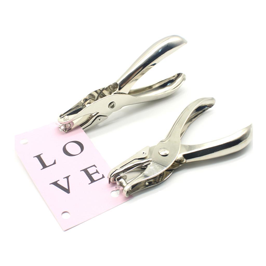2xSingle Hole Hand Held Paper Punch Paper Crafts Tickets Hole Puncher 6mm
