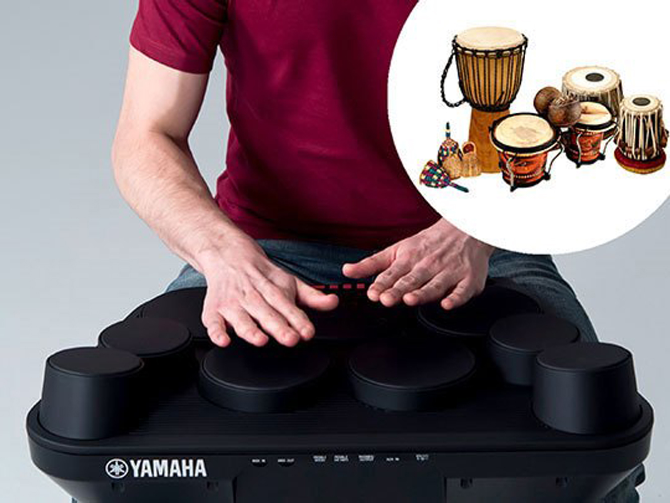 Bộ Trống điện tử Yamaha DD-75 (Electronic Portable Digital Drum DD75 - Có tem chống hàng giả Bộ CA - Kèm Nguồn, Dùi Trống, Pedal, Pick)