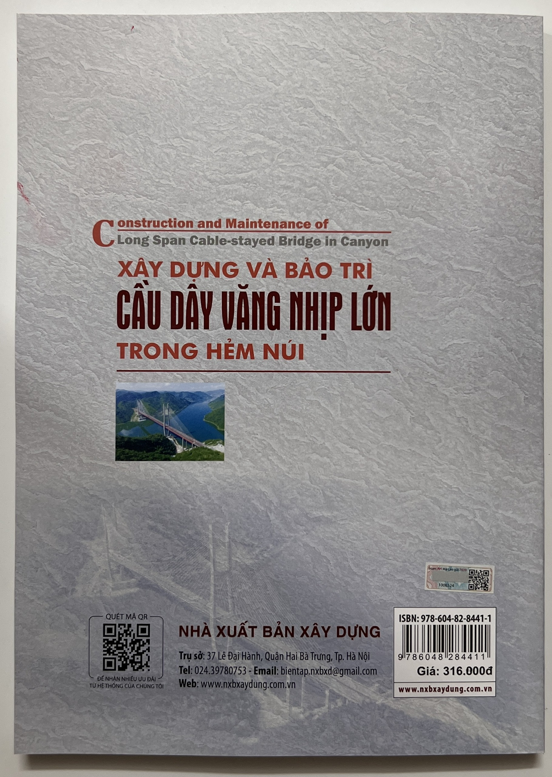 Sách - Xây Dựng Và Bảo Trì Cầu Dây Văng Nhịp Lớn TRong Hẻm Núi (Tập 1)