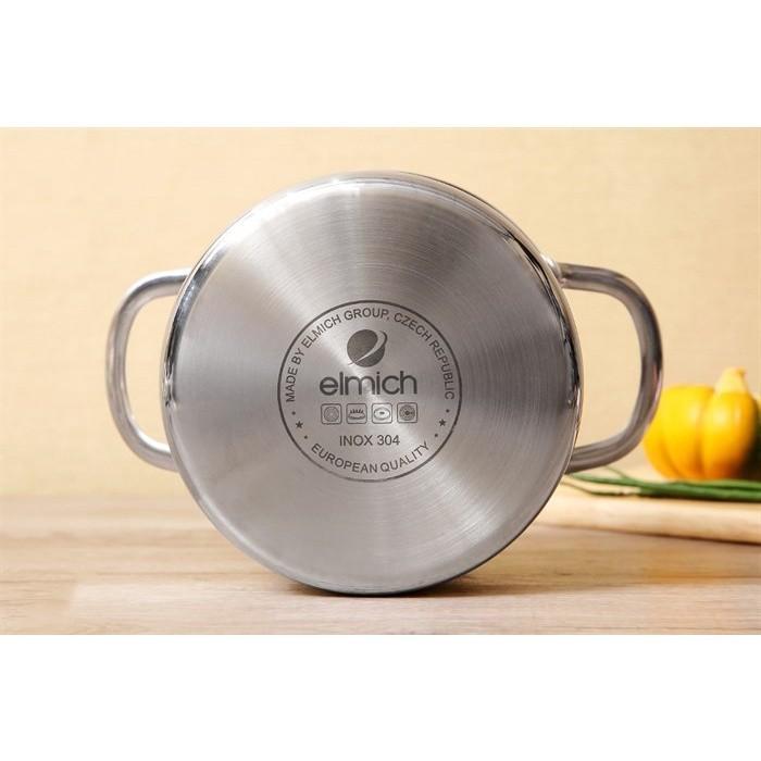Nồi inox 304 nắp kính 16 cm Elmich Tri-Max 2353731 - Hàng Chính Hãng