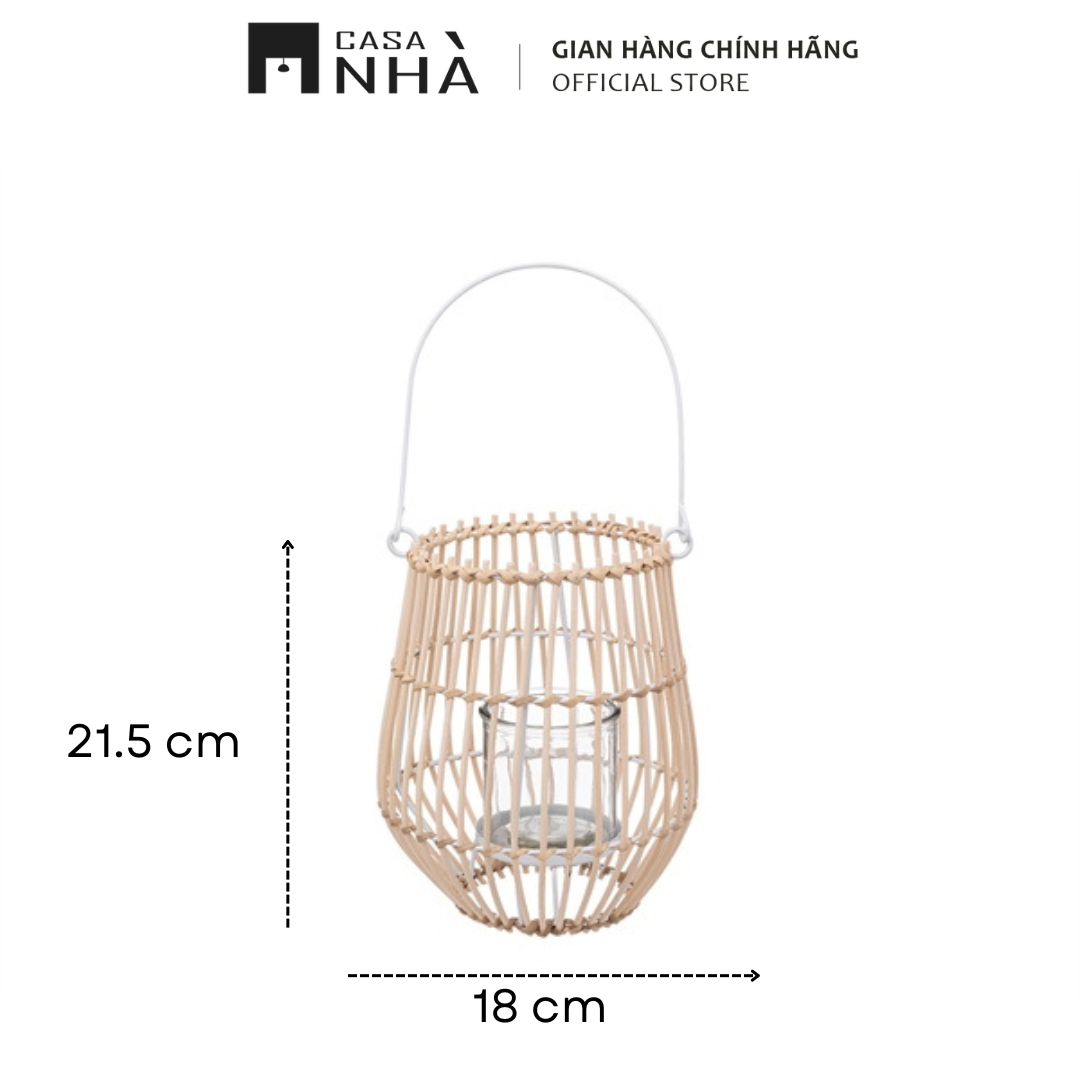Lồng Đèn Mây Tre Đan Trang Trí Có Tay Cầm - Đèn Lồng Decor Trang Trí Nhà Cửa | Casanhà Home Furniture