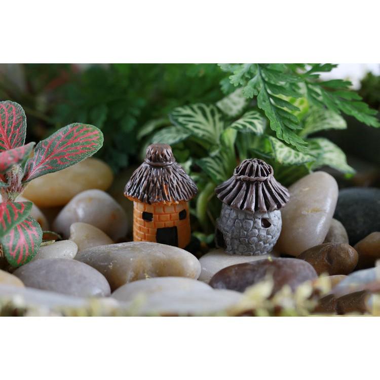 Tiểu cảnh mini Terrarium ️ Nhà cổ thổ dân mini trang trí sen đá, sân vườn, bể cá, bể terrarium