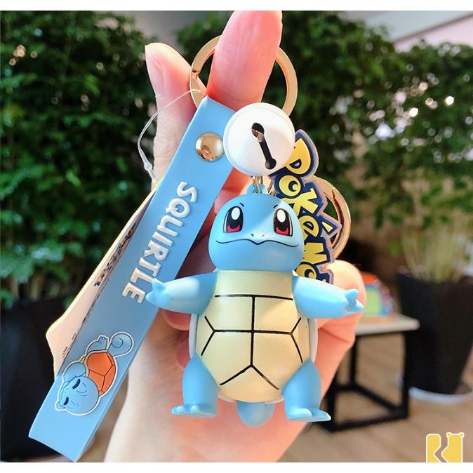 Móc chìa khóa Pokemon Pikachu Rùa nước Vịt ngốc nghếch Rồng lửa Fat Ding Ếch hạt giống