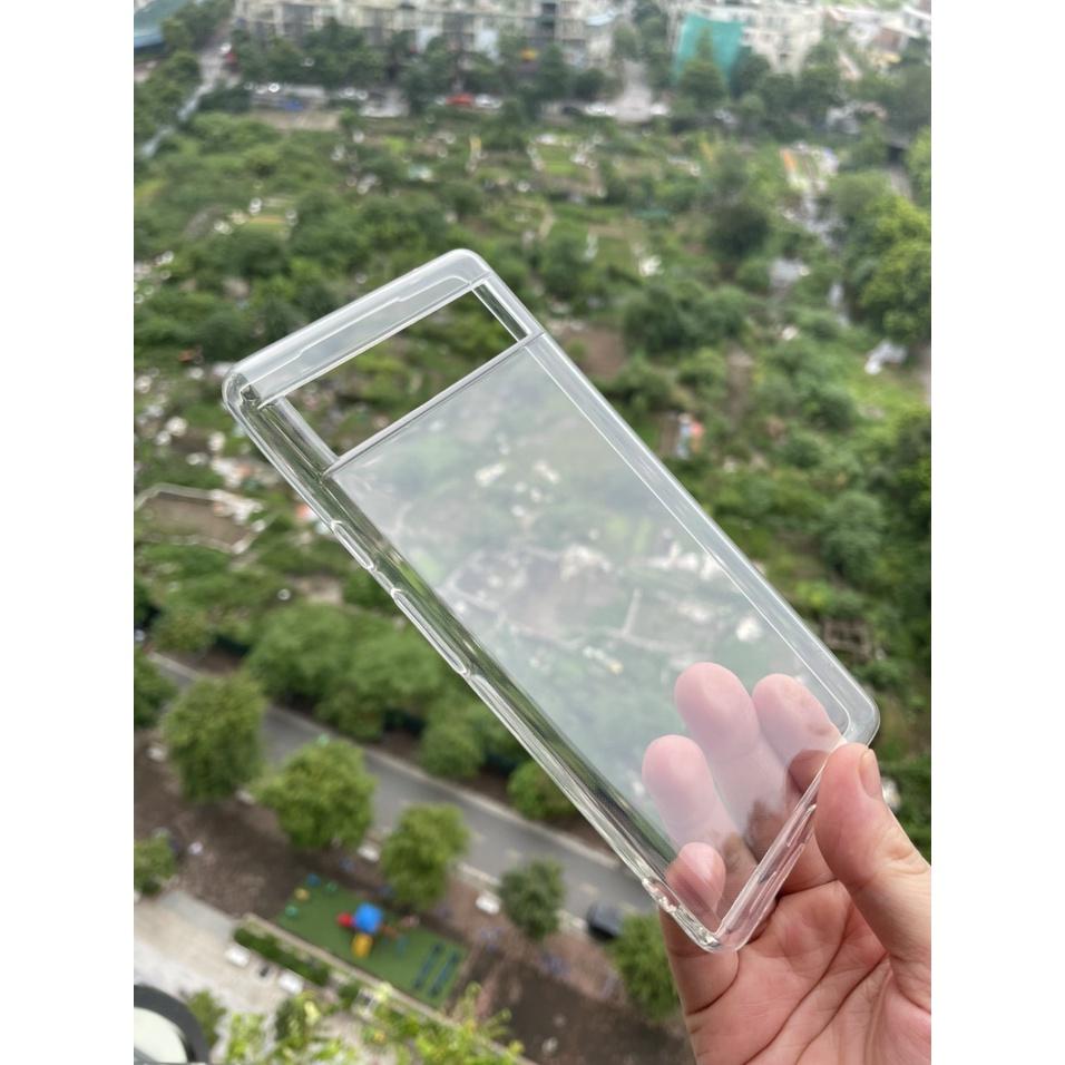 Ốp lưng Silicon Gor cho Google Pixel 6A trong suốt Hàng nhập khẩugo