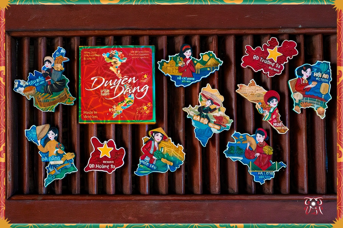 (Nam châm vẽ tay thủ công ) DUYÊN DÁNG VIỆT NAM – Từ Thạch Văn Hoa - Comicola