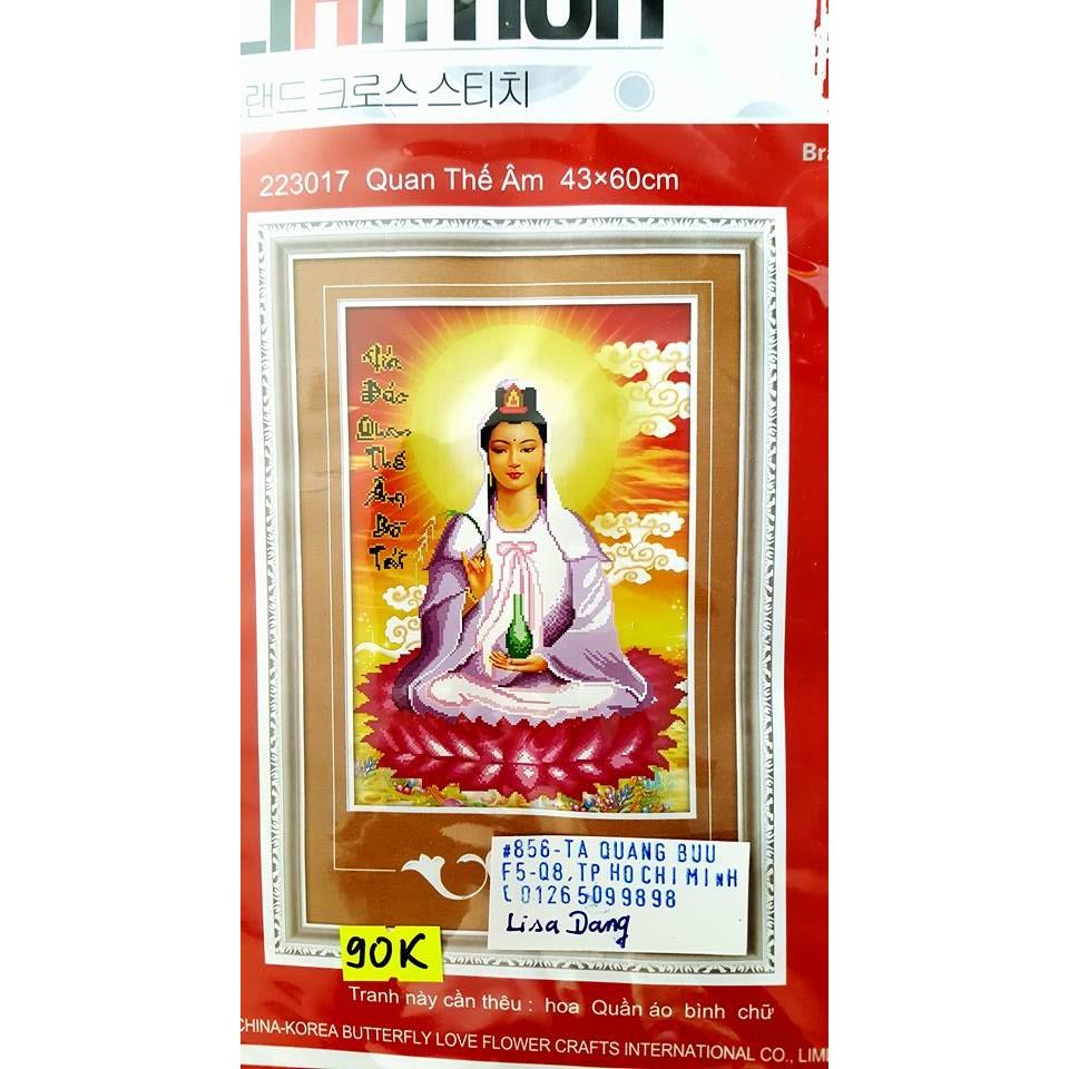 Tranh thêu PHẬT QUAN THẾ ÂM BỒ TÁT-223017