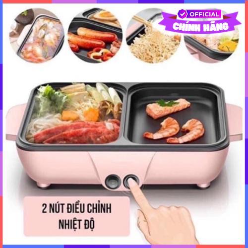 Bếp Lẩu Nướng 2 Ngăn Vouller Đa Năng Mini Lẩu Nướng, Điều Chỉnh Nhiệt Độ, Chống Dính Cao Cấp Siêu Sale - Hàng Chính Hãng