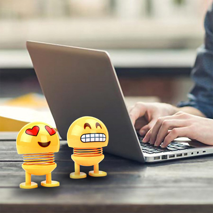 Combo 6 thú nhún Emoji lò xo ngộ nghĩnh 6 biểu cảm