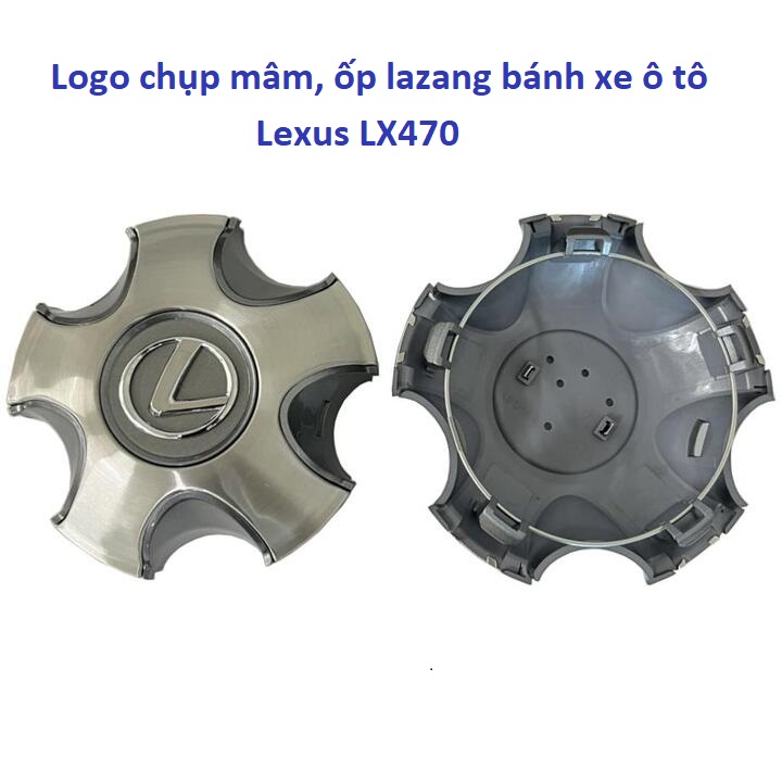 Logo chụp mâm, ốp lazang bánh xe ô tô Lexus LX470 đời từ 2000-2006