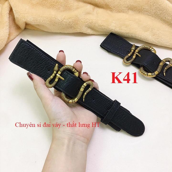 Đai váy belt G rắn lượng đồng K41