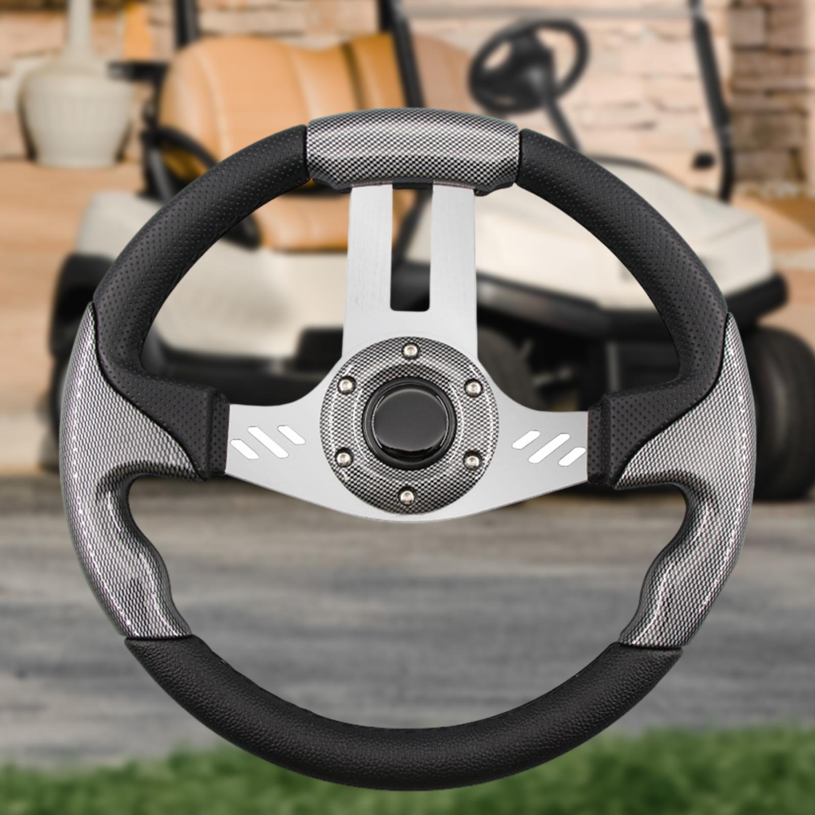 Golf Cart Steering Wheel Carbon Fiber 11” ID Golf Cart Accessories Golf Cart Replacement