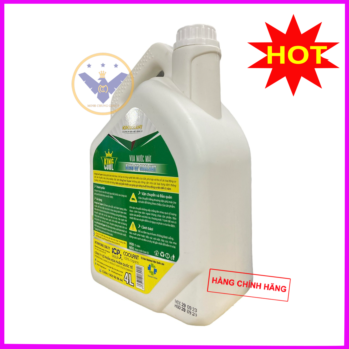 COMBO 2 Nước làm mát xe ô tô KINGCOOL SUPER can 4L