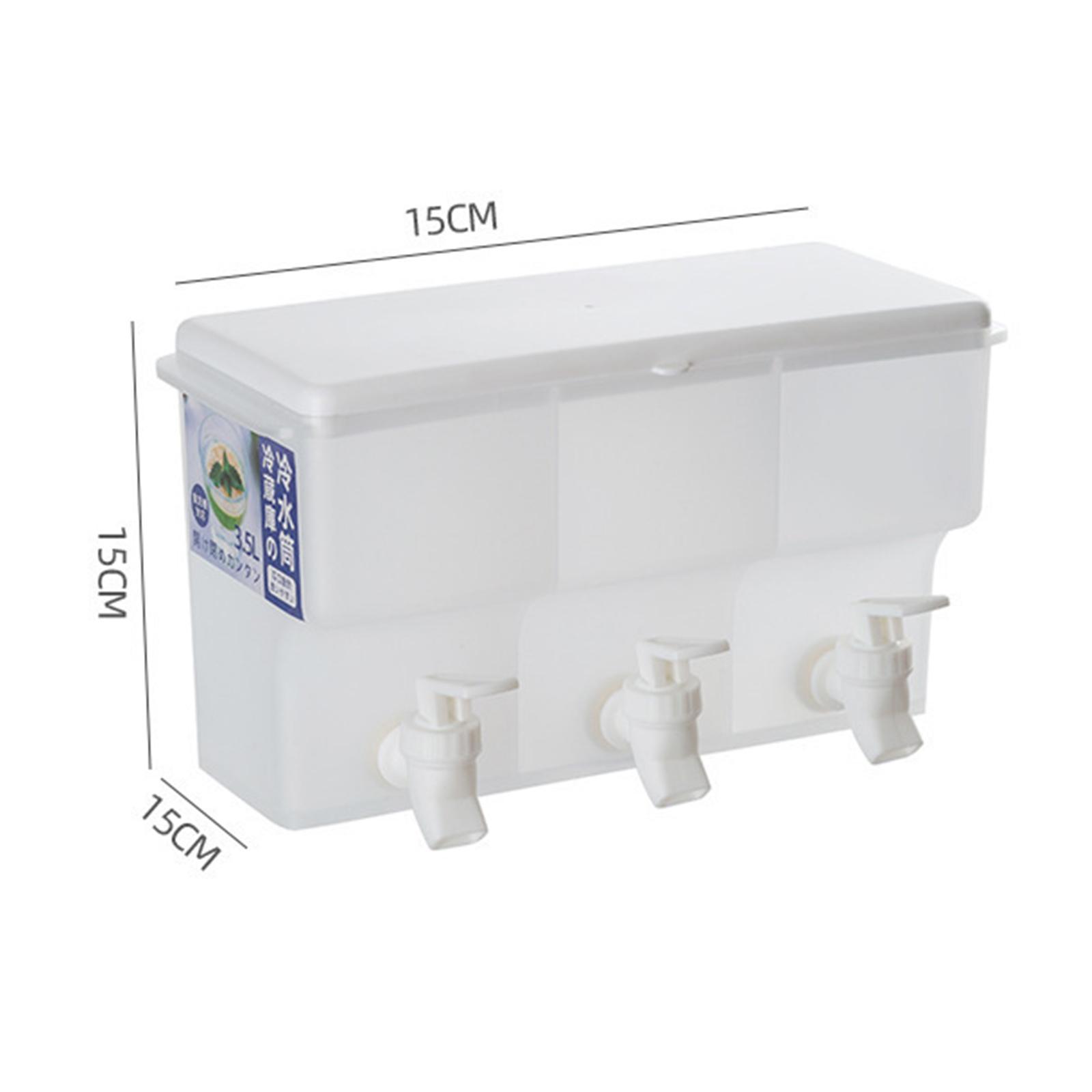 Large Beverage Dispenser with 3 Faucets Refillable Kitchen Gadgets Pitcher