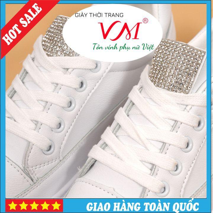 Giày Thể Thao Nữ, chiều cao 3CM, Da Thật Êm Ái, Bền Chắc Và Thời Trang - TT.P14107_TRẮNG