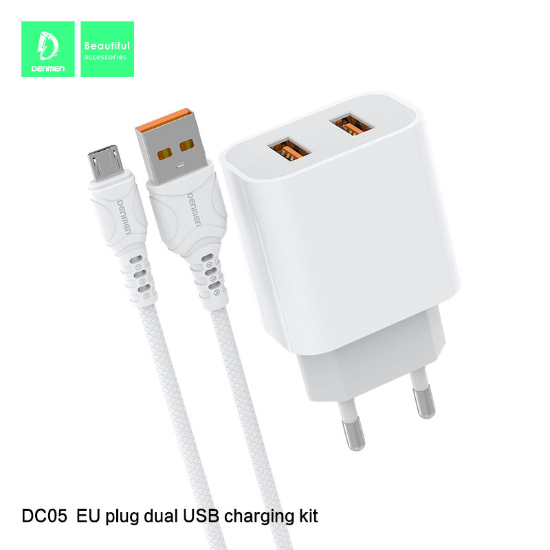 Bộ Cáp Sạc Micro VDENMENV DC05V Vỏ Nhựa ABS Chống Cháy, 2 Đầu USB, Tự Ngắt Khi Quá Tải-Hàng Chính Hãng