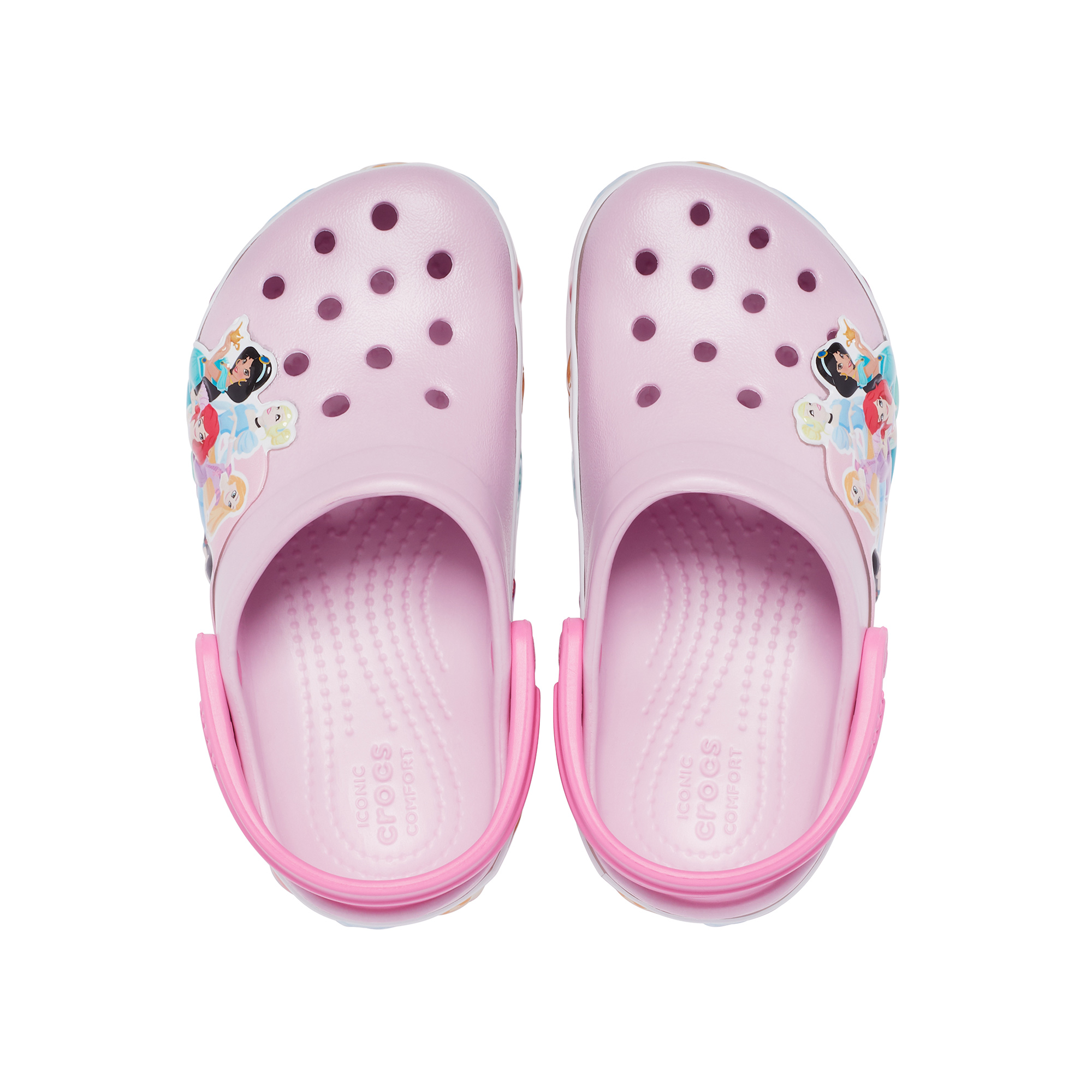 Giày lười clog trẻ em Crocs Disney Princess Lights Ballerina Pink - 207076 - 6GD