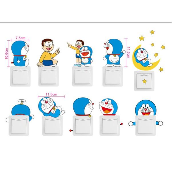 Decal dán Công Tắc Đèn - Hình Doremon