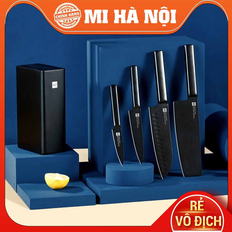 Bộ 4 dao bằng thép kèm chân đế cao cấp Xiaomi HouHou HU0076 Hàng chính hãng