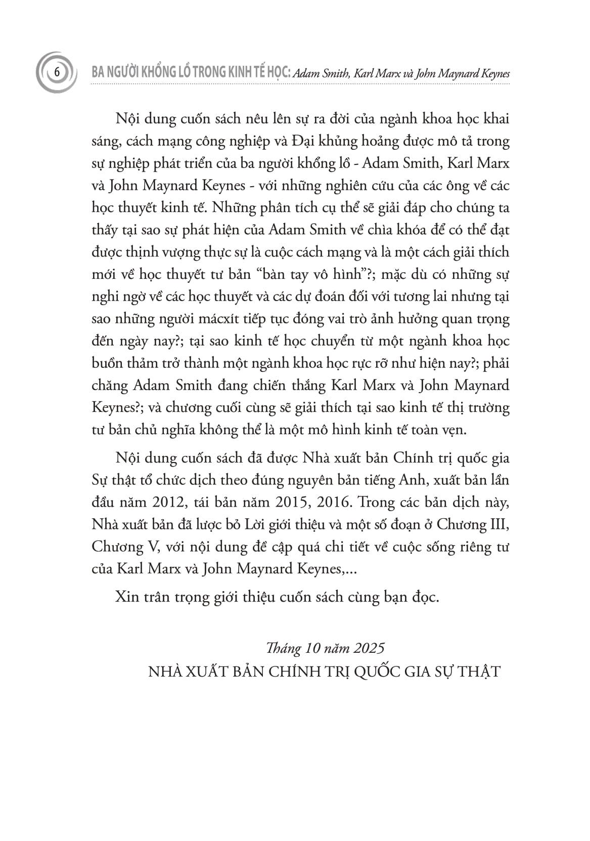 Sách - Ba Người Khổng Lồ Trong Kinh Tế Học