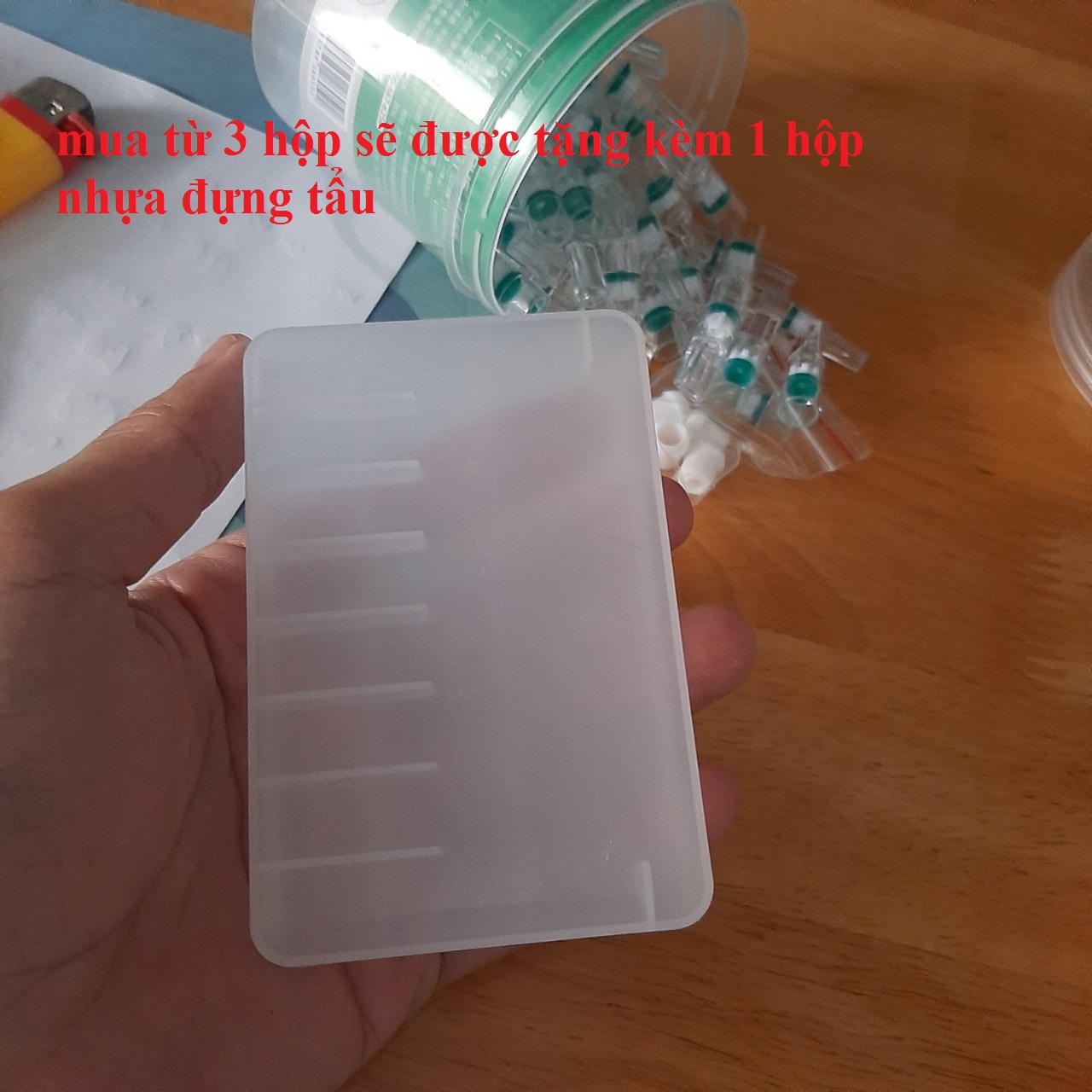Hộp 100,200 đầu lọc thuốc cao cấp nhựa dẻo bảo vệ sức khỏe, màu giao ngẫu nhiên