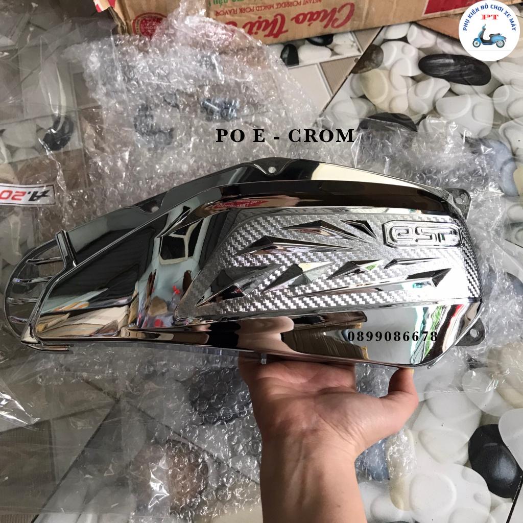 3 món Ốp Che Pô, Pô E, Quạt Gió Crom Dành Cho Xe AirBlade 2016, 2017, 2018, 2019