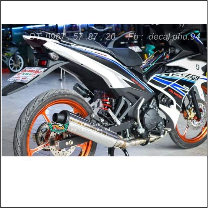 Tem Exciter 150 Y15ZR Trắng xanh