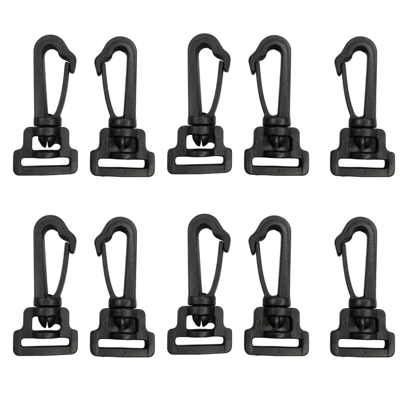 10Pcs Swivel Snap Hook Swivel Clip 0.6" Inner Diameter 360 Degree Rotation Webbing Strap Buckle Lobster Claw Clasps for Handbags
