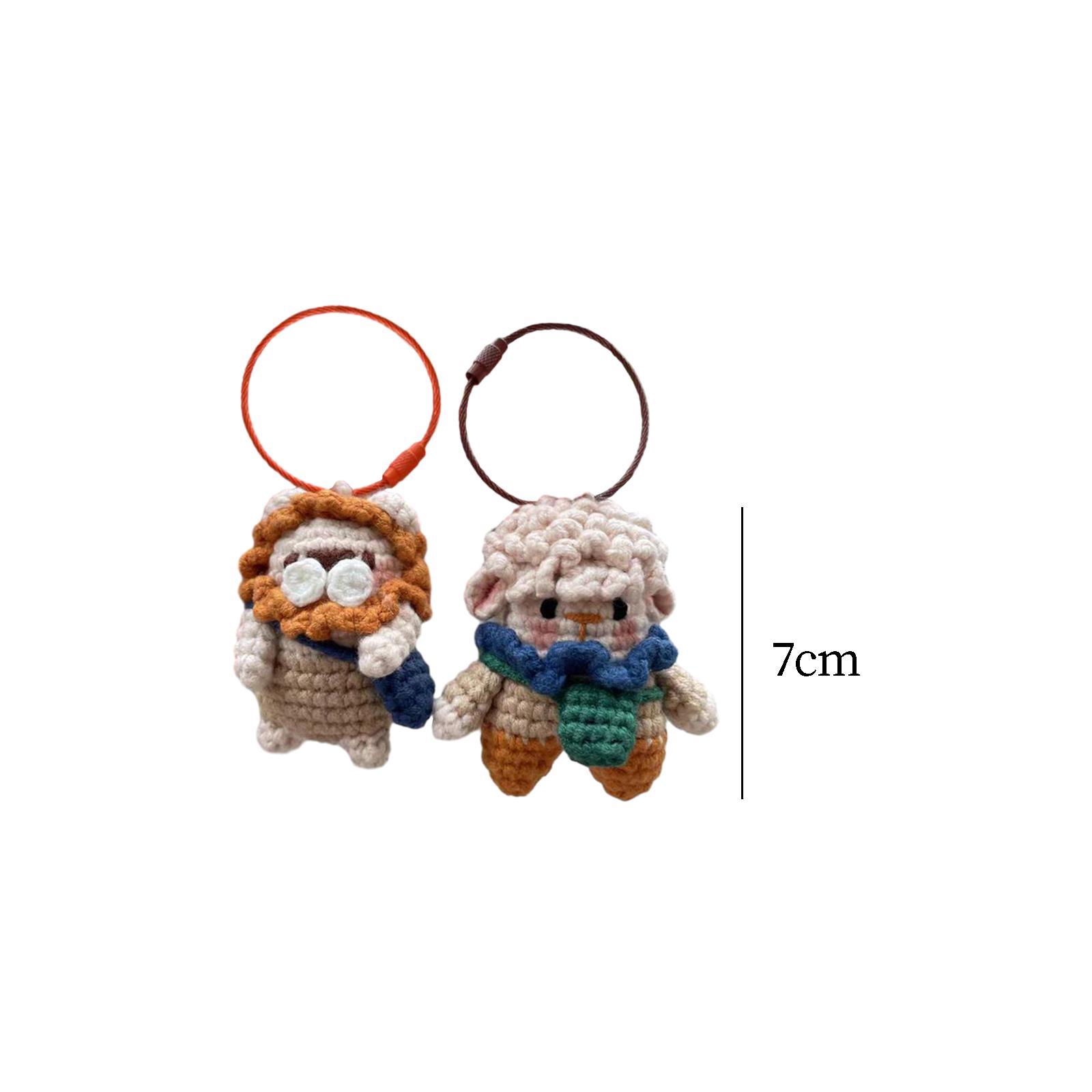 Keychain Pendant Crochet Material Package Doll Hanging Ornament Make Your Own Perfect Gift Hand Knitting Toy Crocheting Accessories