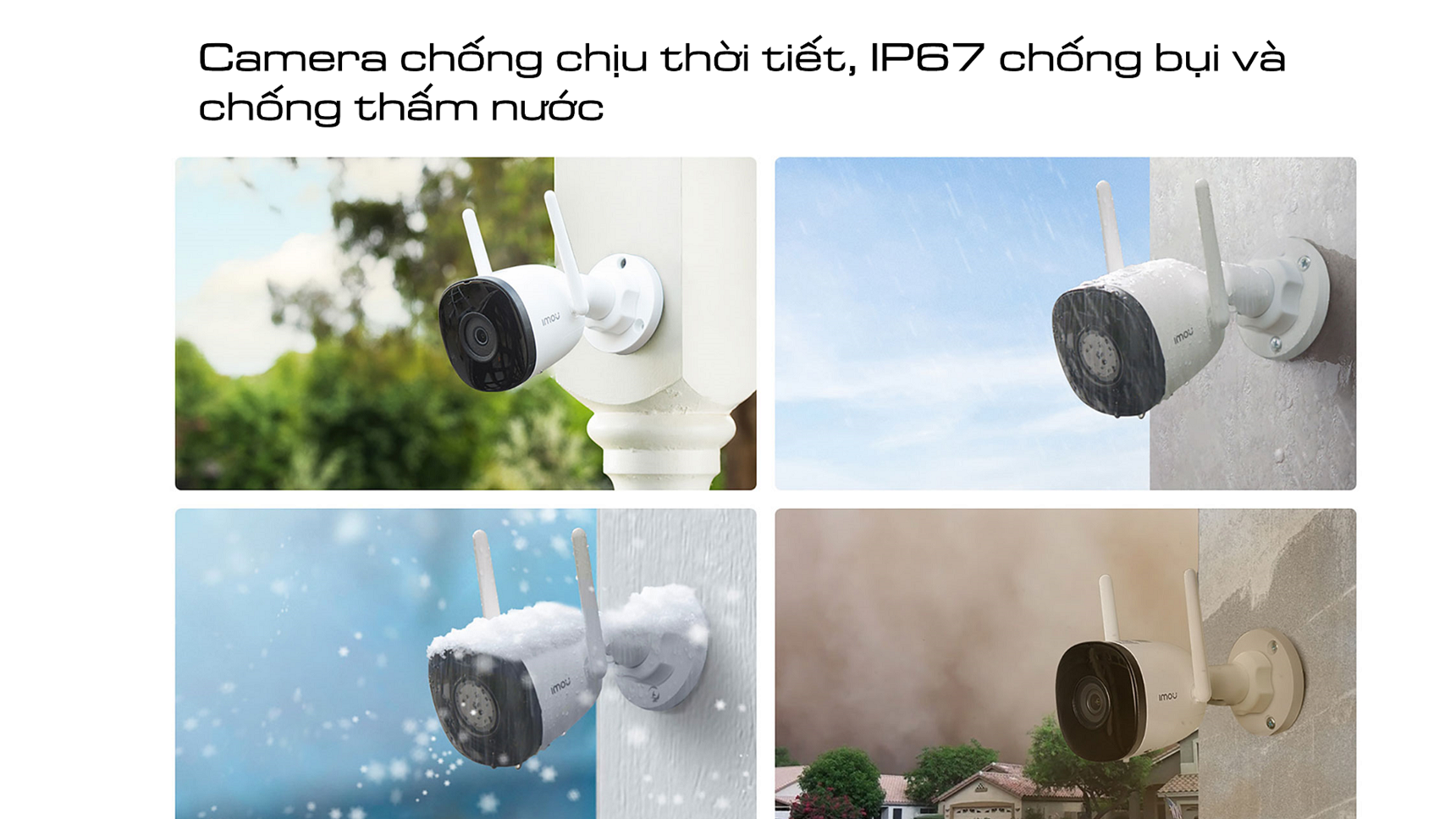 Camera IP ngoài trời IMOU BULLET 2C F22P F42P Full HD Wifi Hotspot, chống nước - Hàng chính hãng