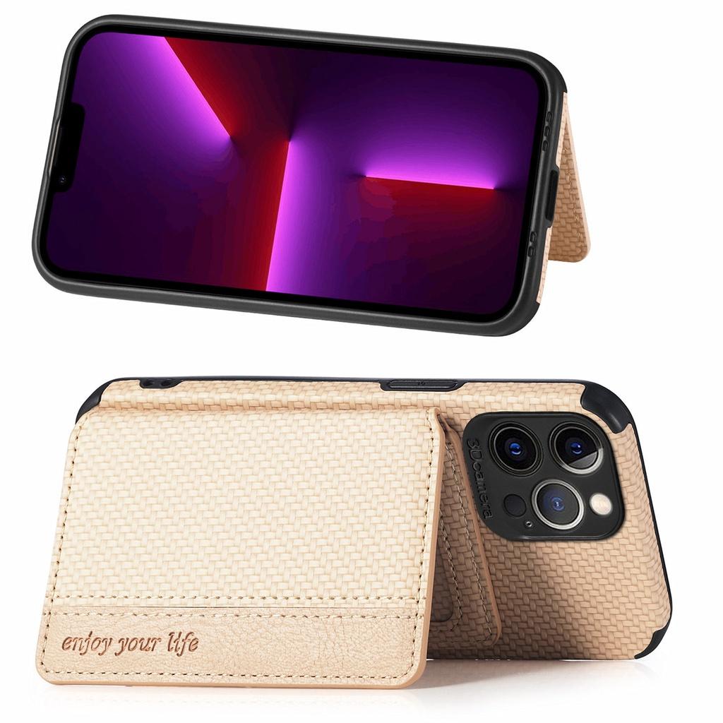 Ốp điện thoại TPU họa tiết vân sọc có ví đựng thẻ cho iPhone 11 Pro Max 12 Mini 12 Pro Max 13 Mini 13 Pro Max