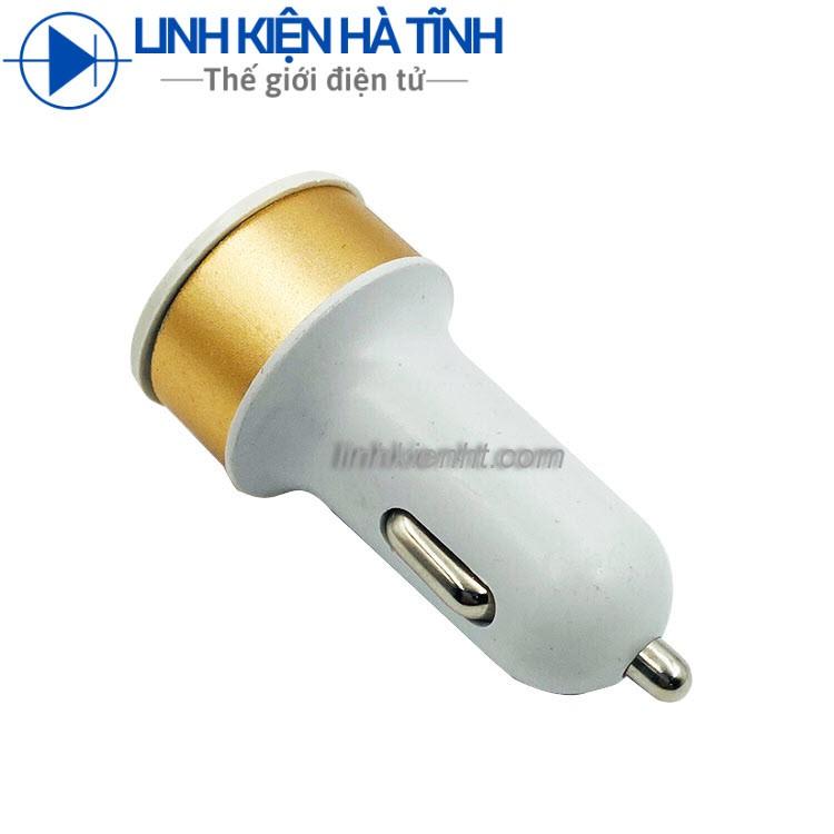 Tẩu ô tô, cóc sạc nhanh điện thoại trên xe hơi 2 cổng USB 5V-2.1A