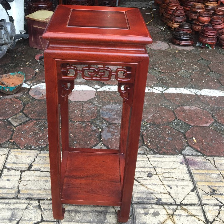 Đôn gỗ vuông kê tượng - bình hoa cao 80cm