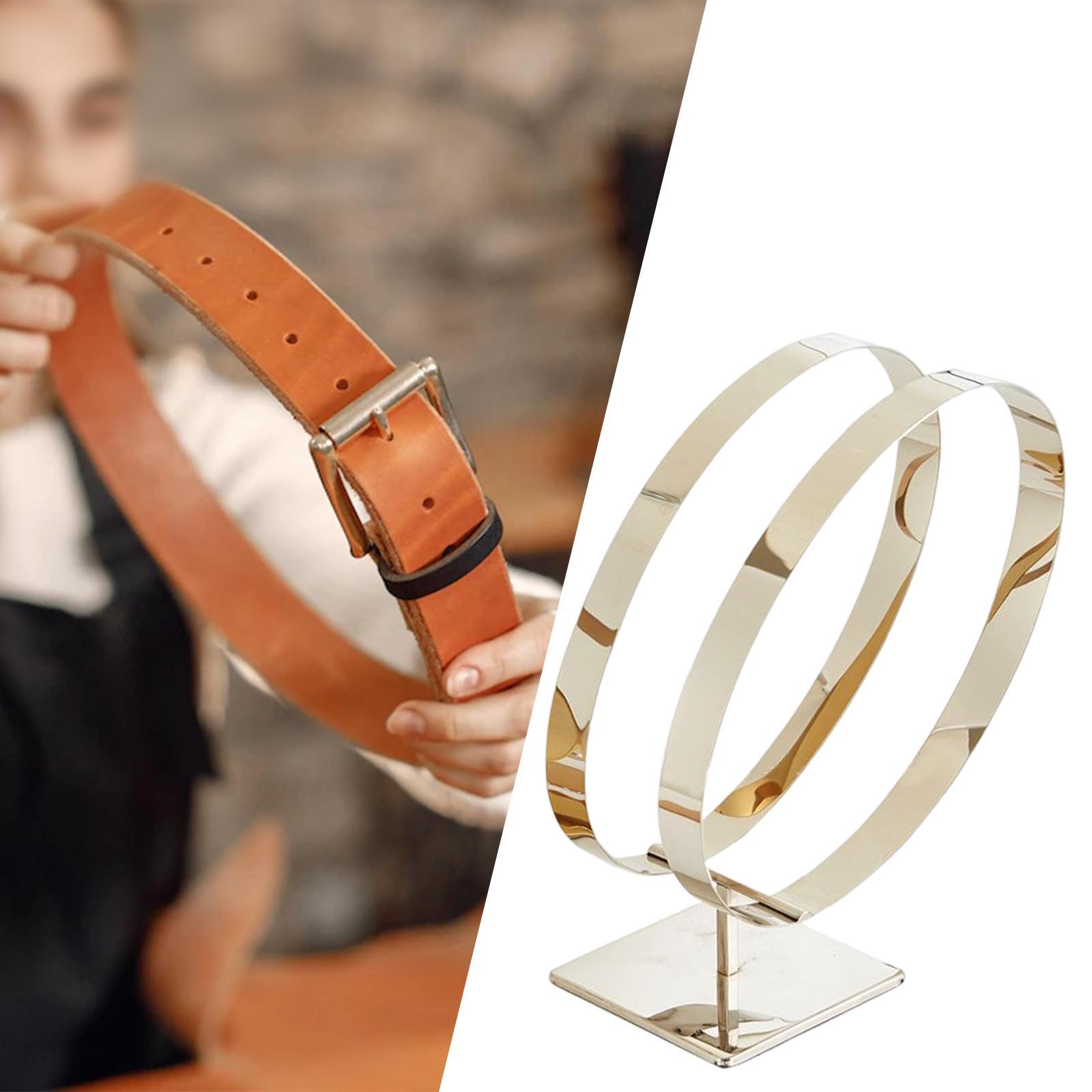 Durable Belt Display Stands Double Loop Display Shelf Storage Bracket for Store Show