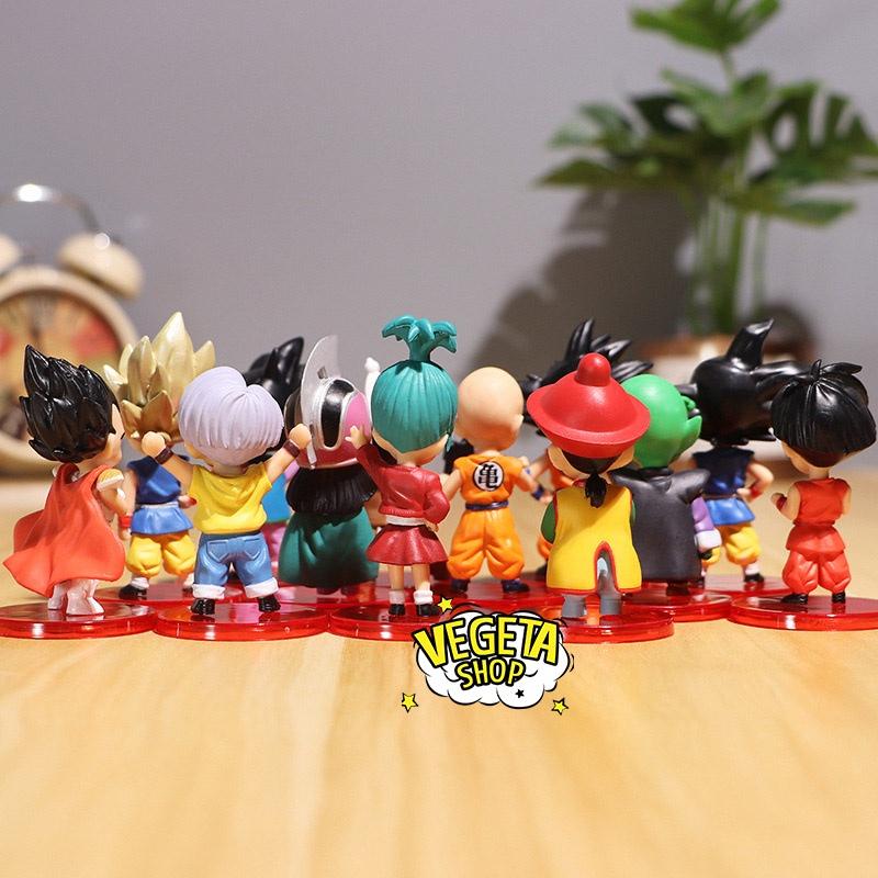 Mô hình Dragon Ball - WCF 13 nhân vật hồi nhỏ - Goku Gohan Goten Vegeta Trunks Bulma Piccolo Krillin Pan Upa - Cao 8cm