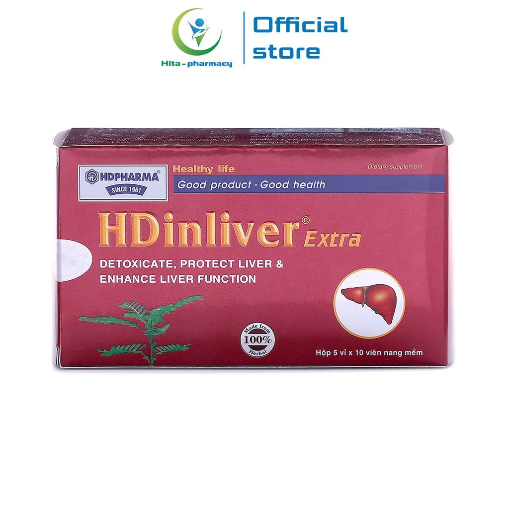 Viên uống bổ gan HDinliver Extra giúp giải độc gan, bảo vệ gan - Hộp 50 viên
