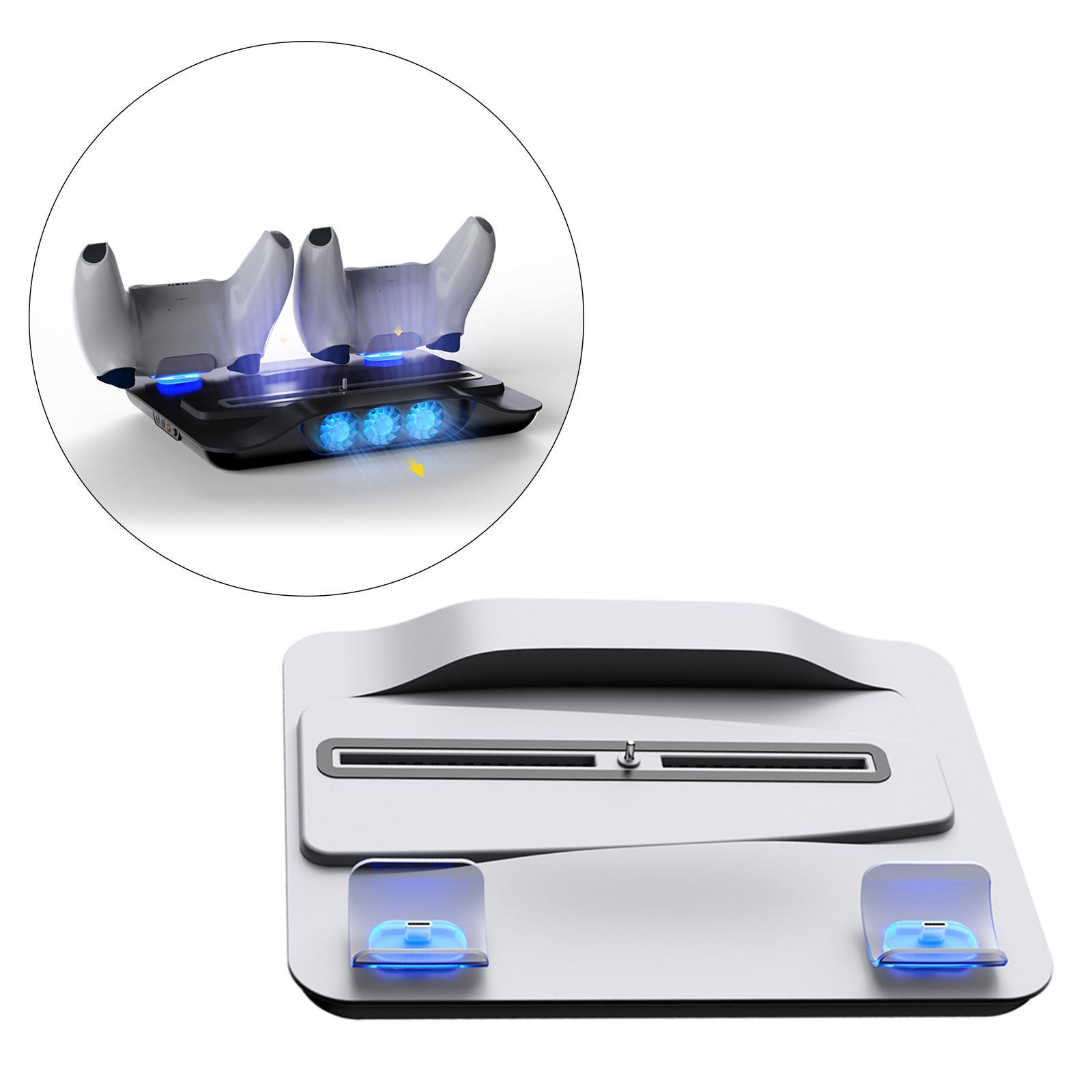 For PS5 Dual Controller Charger, Controller USB Charging Station Dock, with Cooling Fan Charging Station for Playstation5 Controller