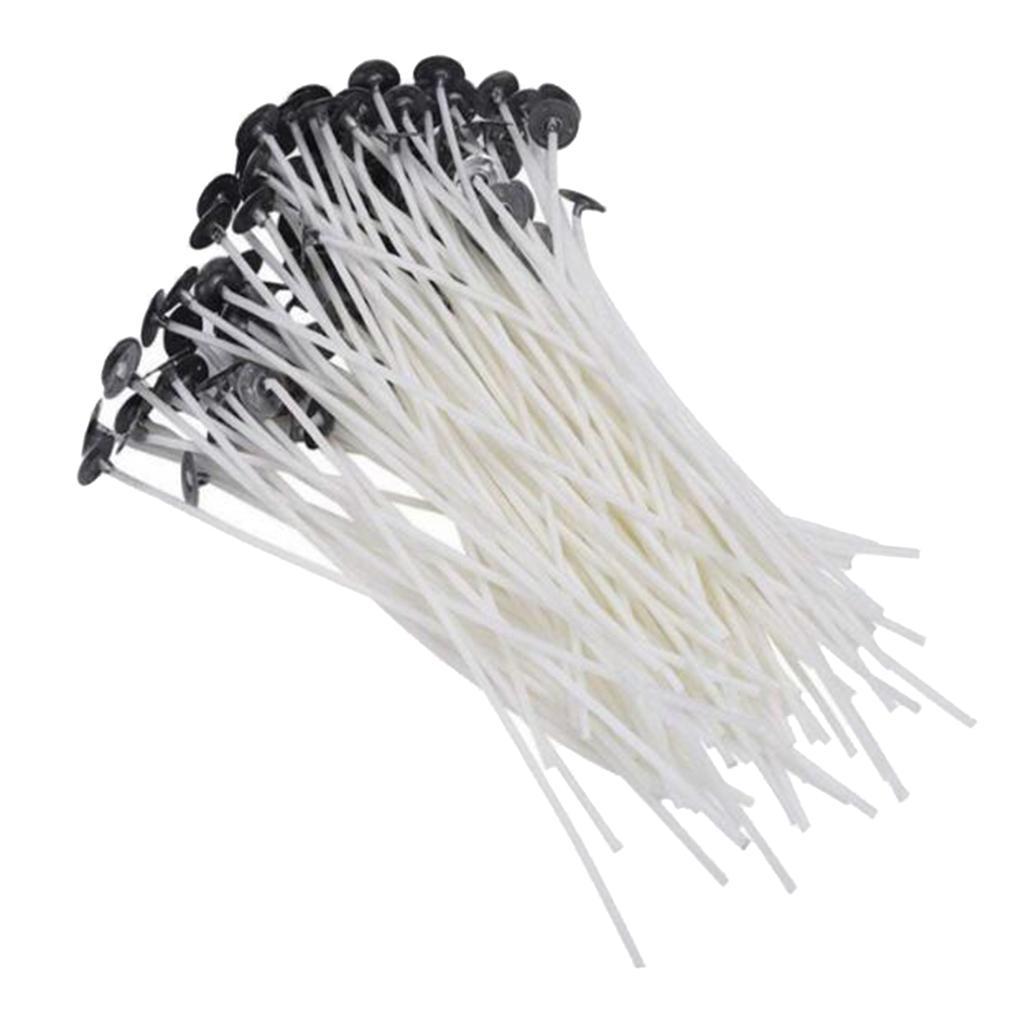 100Pcs Cotton Candle Wicks Sustainers Smokeless for DIY Candles Making 9cm