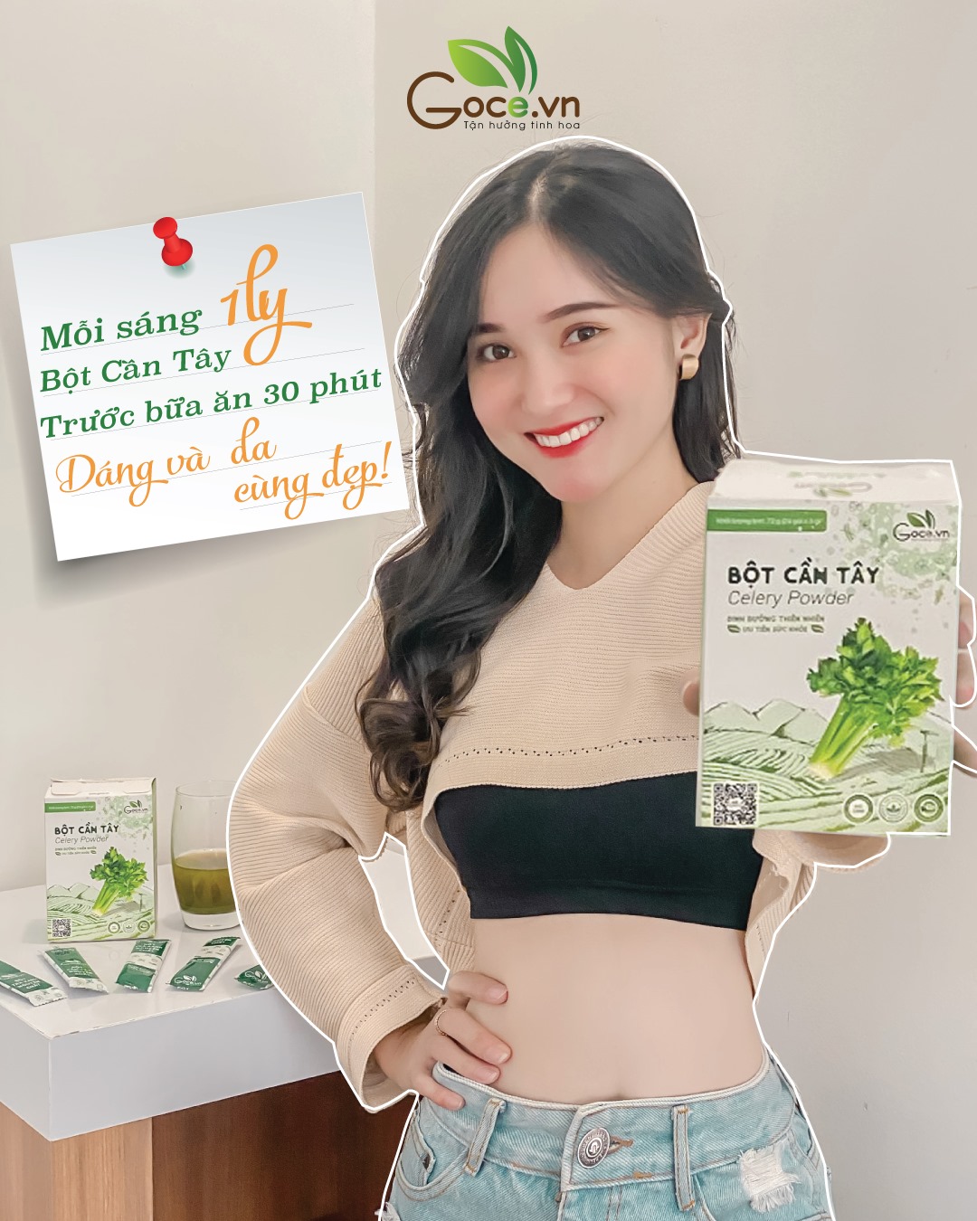 Bột cần tây nguyên chất Goce - 72g