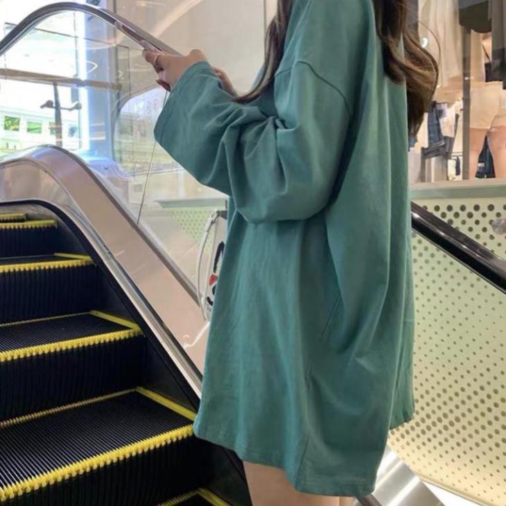 Áo thun tay dài form rộng unisex Wind Basic Long Tea sweater phong cách Ulzzang Wind