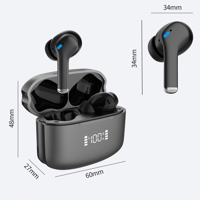 Tai nghe Bluetooth nhét tai không dây True Wireless Earbuds chống ồn ANC, âm thanh cực chất , điều khiển cảm ứng, thiết kế đẹp, dễ đeo, dễ dùng, nghe hay, nút đệm cao su êm ái, sạc type C, dùng cho iPhone, điện thoại, máy tính bảng -Hàng Chính Hãng